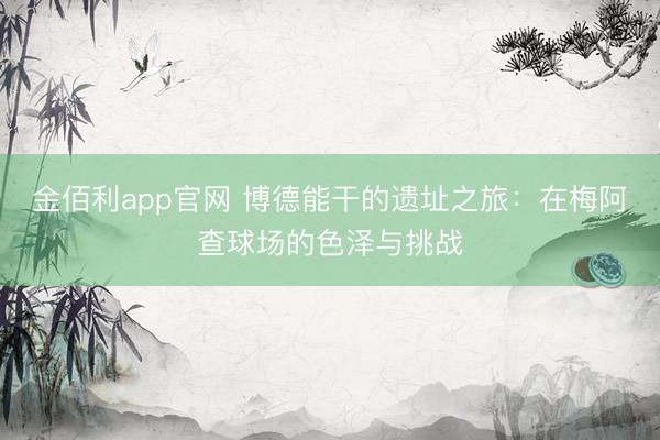 金佰利app官网 博德能干的遗址之旅：在梅阿查球场的色泽与挑战